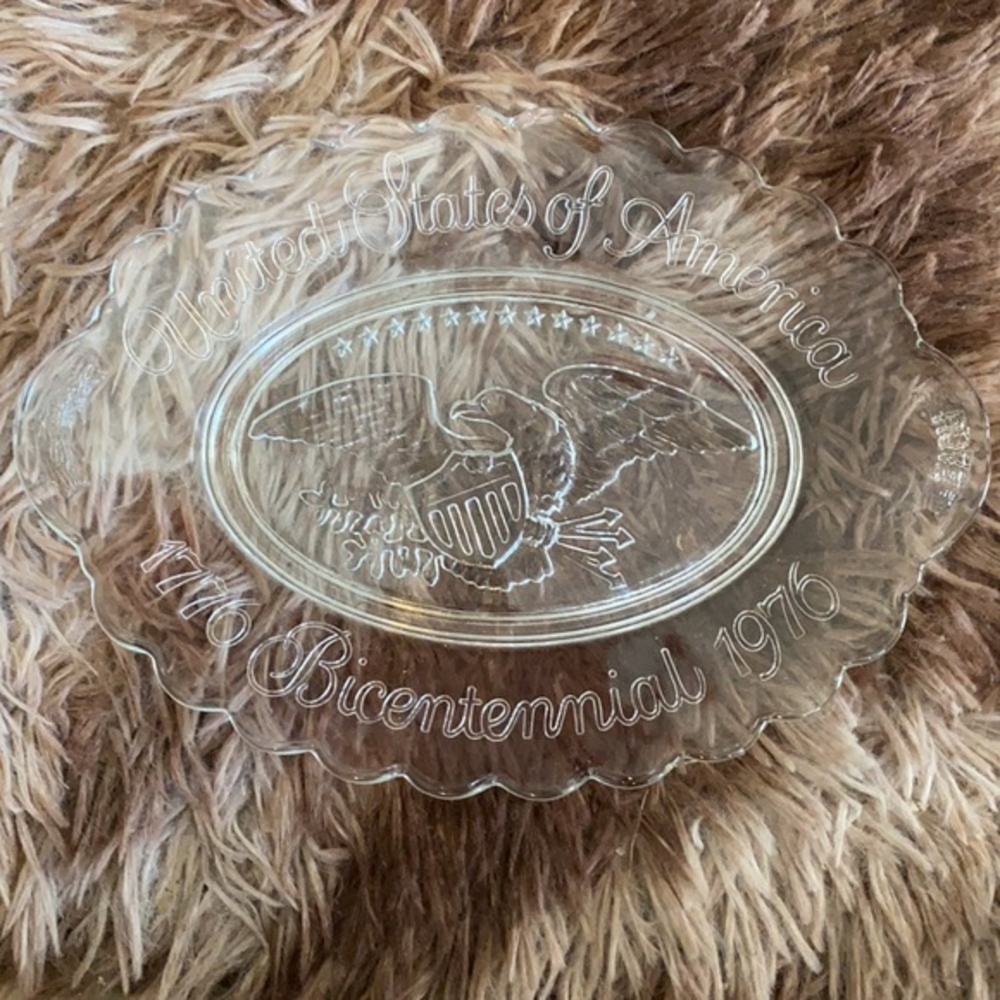 Bicentennial Fostoria for Avon 1976 Glass‎ Dish USA